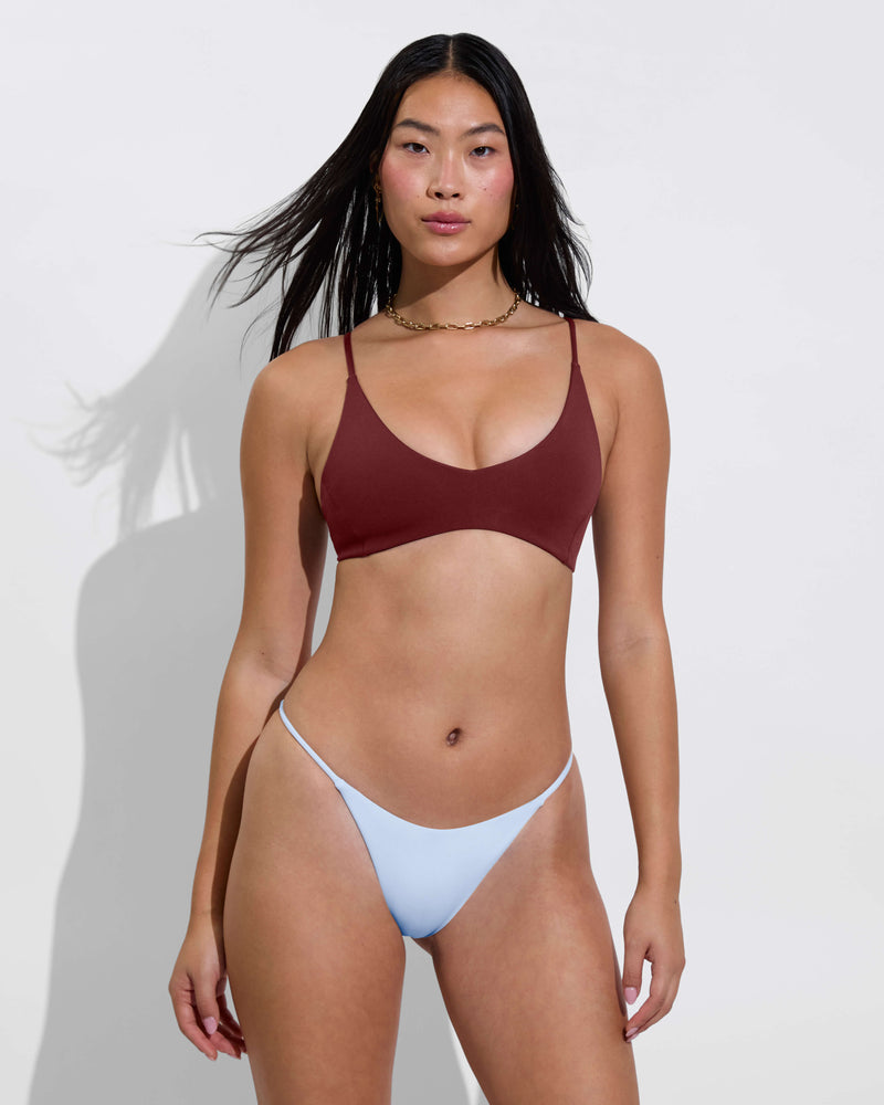 Sunday Top - Jam + Skinny Dip Bottom - Blue Skies (Size S)