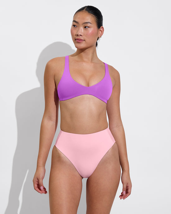 Plunge Top - Punch + Hi Hi Bottom - Delight (Size S)