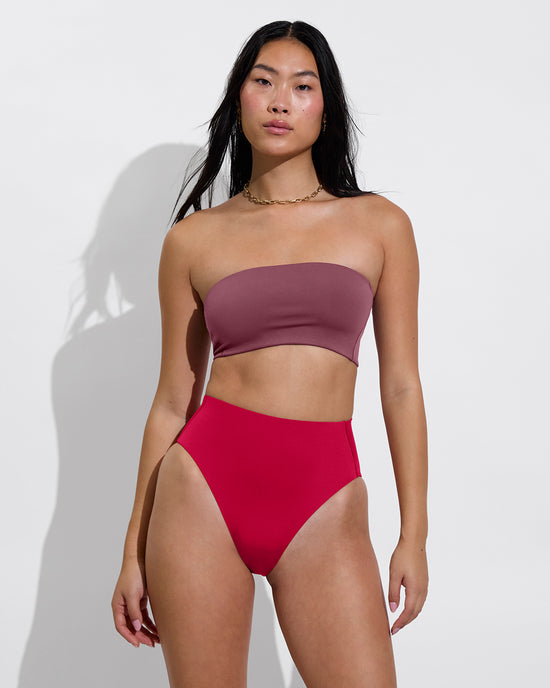 Tubular Top - Desert Plum + Hi Hi Bottom - Pepper (Size S)