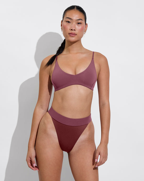 Sunday Top - Desert Plum + Beach Break Bottom - Jam / Desert Plum (Size S)