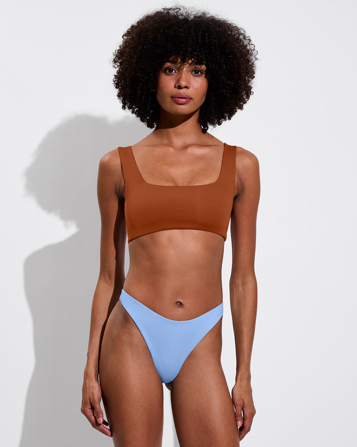 Streamline Top - Bronze + Dip Bottom - Blue Skies (Size S)