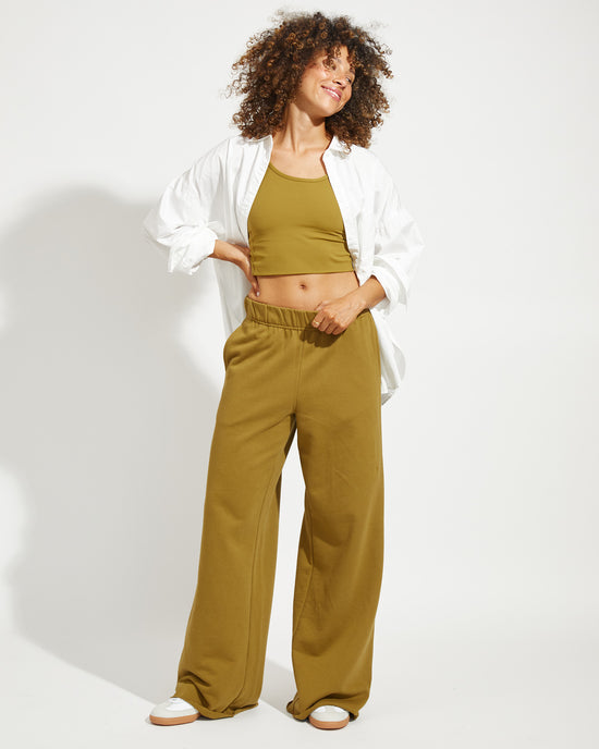 Port Button Down - Coconut + Barre Tank + Homerun Pant - Wild (Size S)