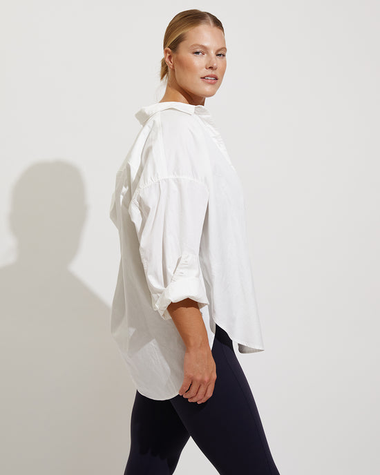 Port Button Down - Coconut + Plunge Playsuit - Sprint (Size L)