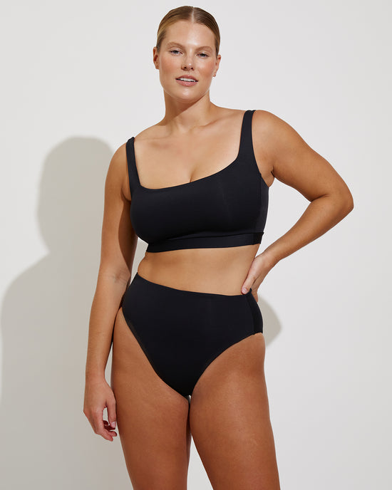 Top Shelf (36DD) + Hi Hi Bottom - Jet (Size L)