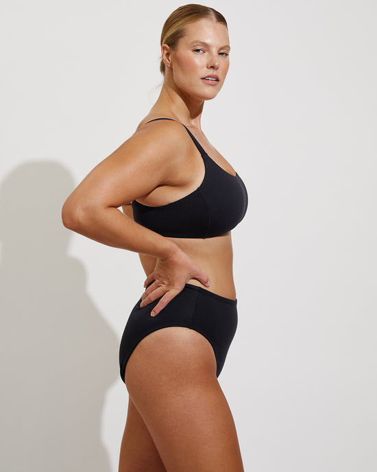 Pool Days Top D+ (36DD) + Hi Hi Bottom - Jet (Size L)