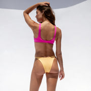 Plunge Top - Hot + Skinny Dip Bottom - Mango (Size S)