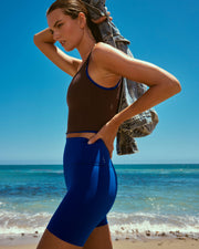 Barre Tank *Rib - Cold Brew + Super Moves Short 7" *Rib - First Place (Size S)