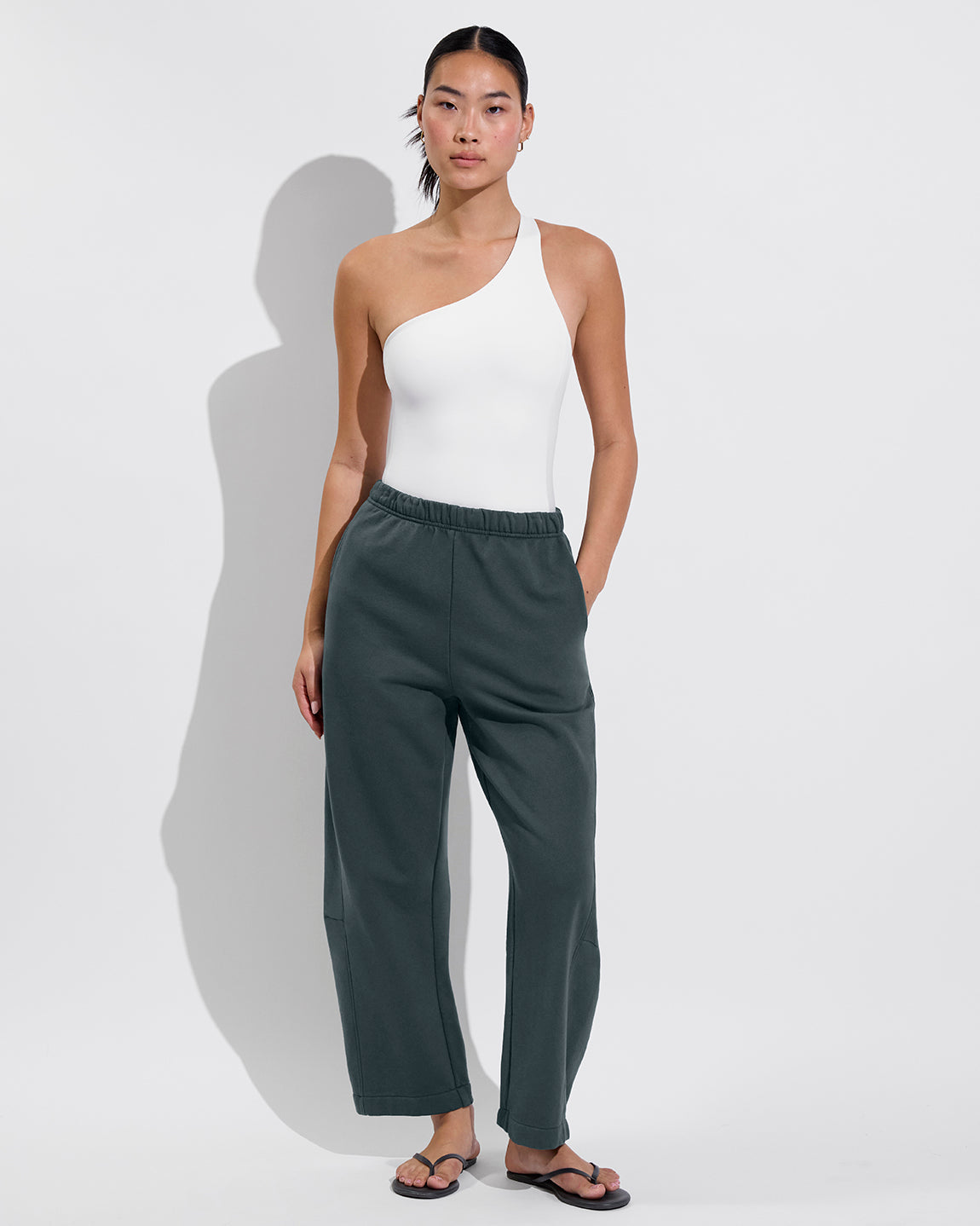 Shoreline Suit - Coconut + Beach Side Sweatpant - Abyss (Size S)