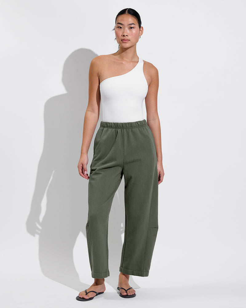 Shoreline Suit - Coconut + Beach Side Sweatpant - Agave (Size S)
