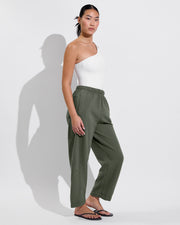 Shoreline Suit - Coconut + Beach Side Sweatpant - Agave (Size S)