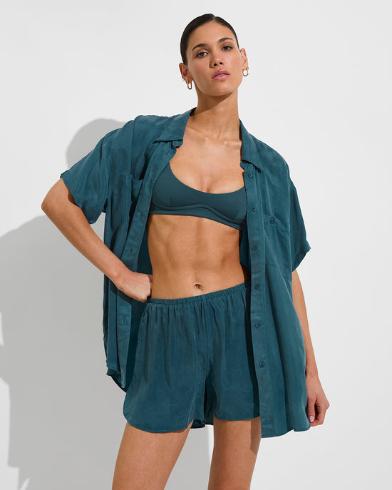 Club Top + Day Trip Button Down + Breeze Short - Deep End (Size S)