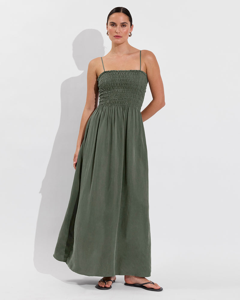 Cabana Maxi Dress - Agave (Size S/M)