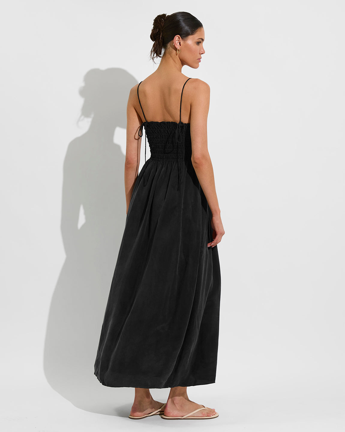 Cabana Maxi Dress - Black Sport Silk Dress Jet (Black) / S/M