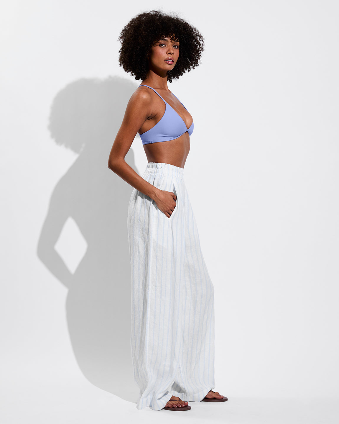 Coastal Pant - Blue Skies / Coconut (Size S) + Reef Top - Riptide (Size S)
