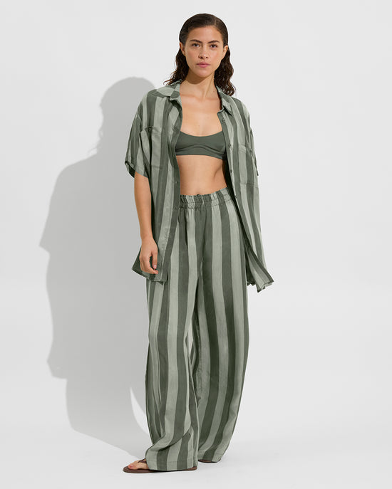 Club Top - Agave + Day Trip Button Down + Day Trip Pant - Agave/Light Agave (Size S)
