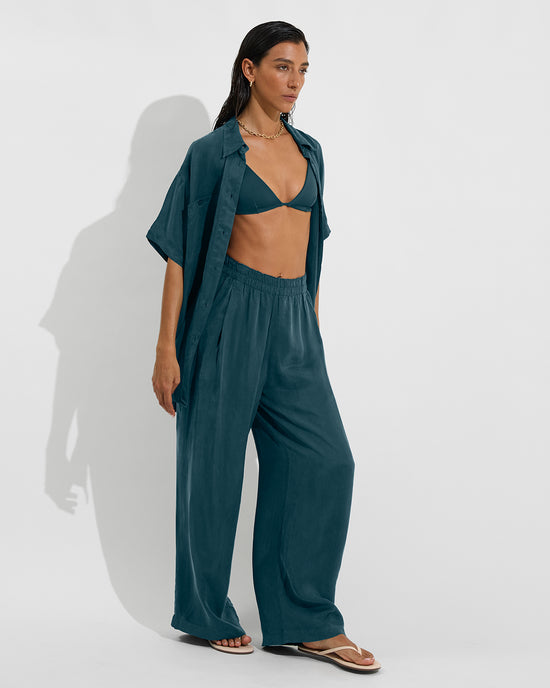 Sandy Top + Day Trip Button Down + Day Trip Pant - Deep End (Size S)