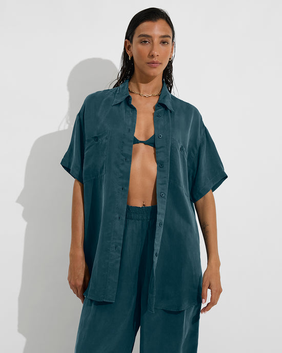 Day Trip Button Down + Day Trip Pant - Deep End (Size S)