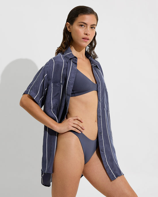 Day Trip Button Down - Varsity/Coconut (Size S/M) + Plunge Top + Wear To Bottom - Varsity (Size S)