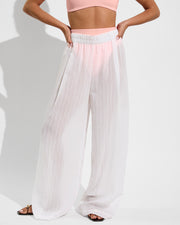 Sunday Top + Hi Hi Bottom - Salt + Day Trip Pant *Sheer Stripe - Coconut (Size S)