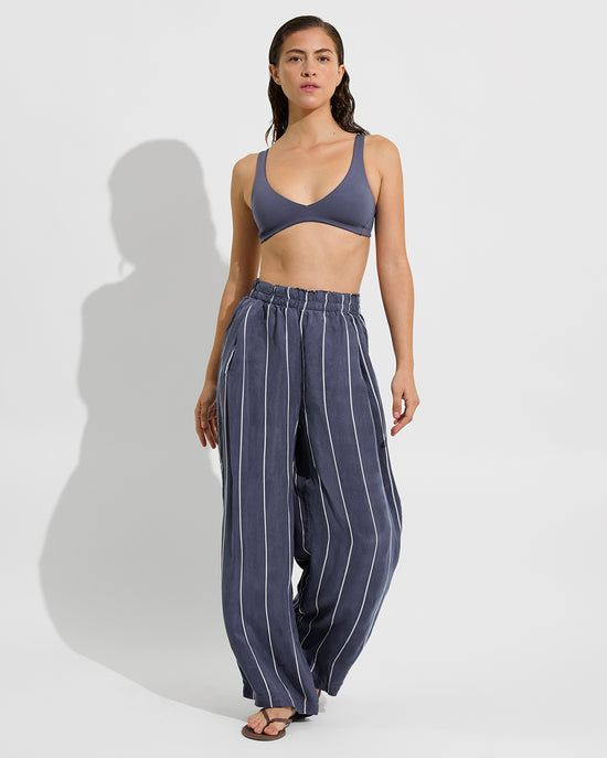 Plunge Top - Varsity + Day Trip Pant - Varsity/Coconut (Size S)