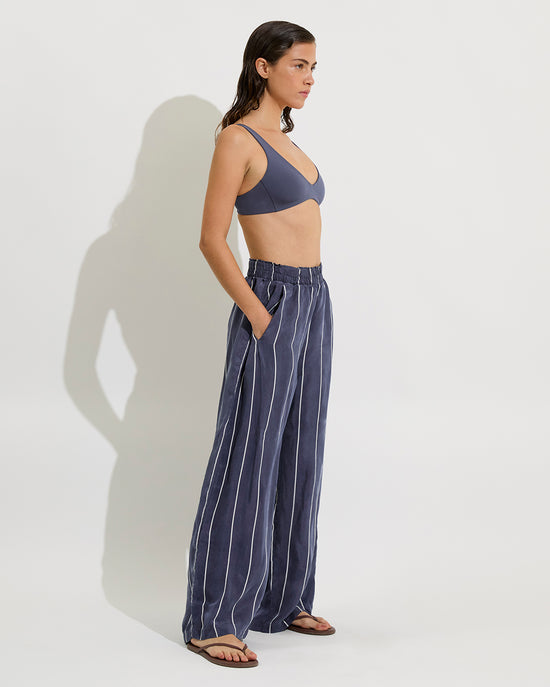 Plunge Top - Varsity + Day Trip Pant - Varsity/Coconut (Size S)