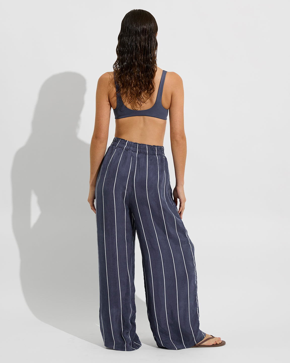 Plunge Top - Varsity + Day Trip Pant - Varsity/Coconut (Size S)
