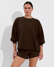 Sports & Rec Sweatshirt + Shorts - Cold Brew (Size S)