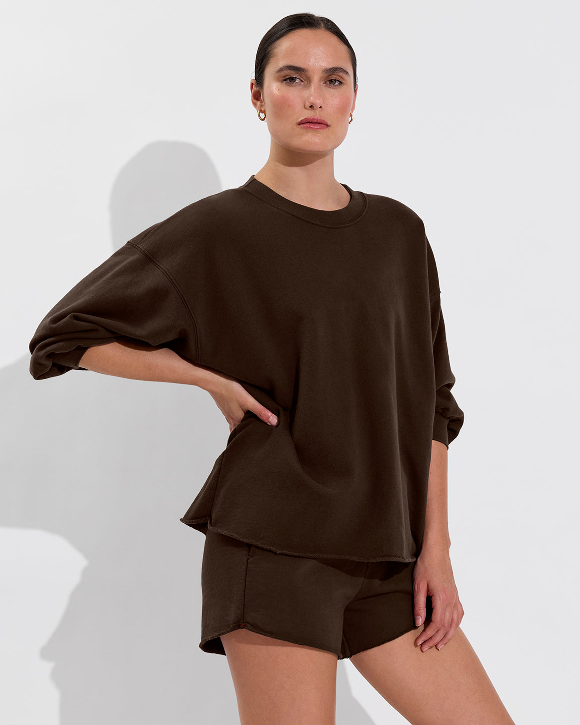 Sports & Rec Sweatshirt + Shorts - Cold Brew (Size S)
