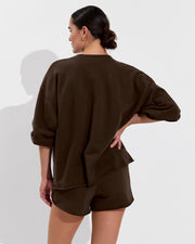 Sports & Rec Sweatshirt + Shorts - Cold Brew (Size S)