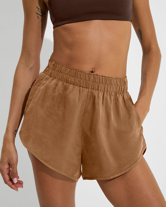 Pool Days Top - Cold Brew + Day Trip Short - Tan Lines (Size S)