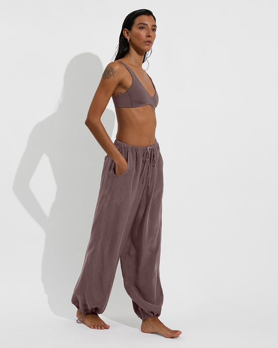 Plunge Top + En Route Pant - Stormy (Size S)