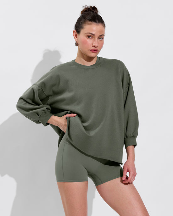 Field Day Sweatshirt (Size S/M) + Ace Short - Agave (Size S)