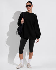 Game Time Sweatshirt + Pedal Pusher - Jet (Size S)