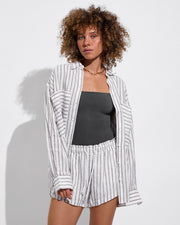 Retreat Suit - Eclipse + Getaway Button Down + Getaway Short - Coconut / Stormy (Size S)