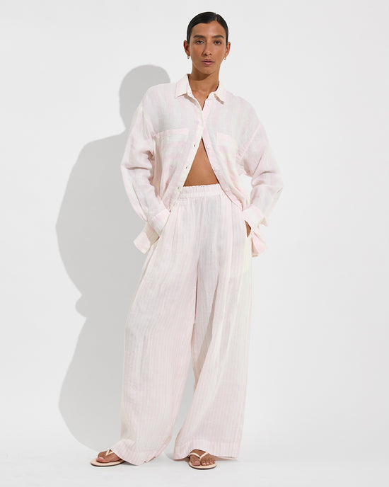 Getaway Button Down + Coastal Pant - Delight/Coconut (Size S)