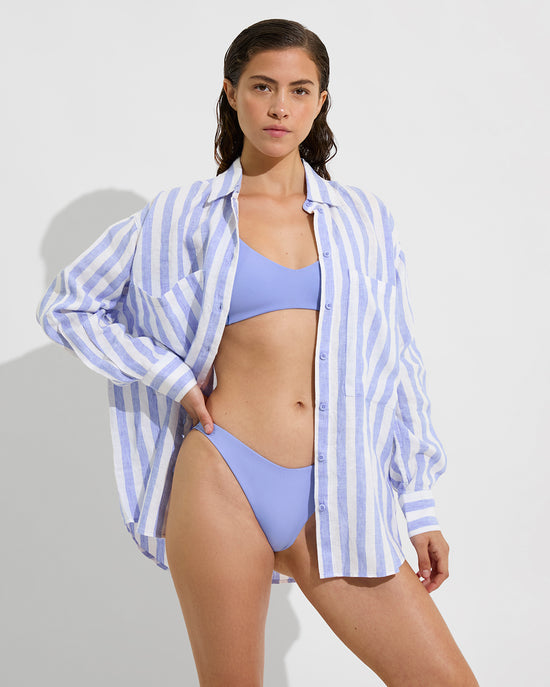 Getaway Button Down - Riptide / Coconut (Size S/M) + Sunday Top + Dip Bottom - Riptide (Size S)