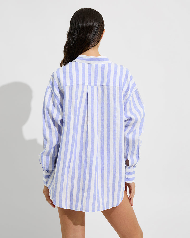 Getaway Button Down - Riptide / Coconut (Size S/M)