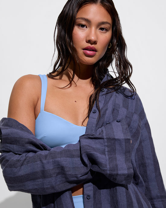 Getaway Button Down - Varsity/Sprint (Size S/M) + La Plage Top - Blue Skies (Size S)