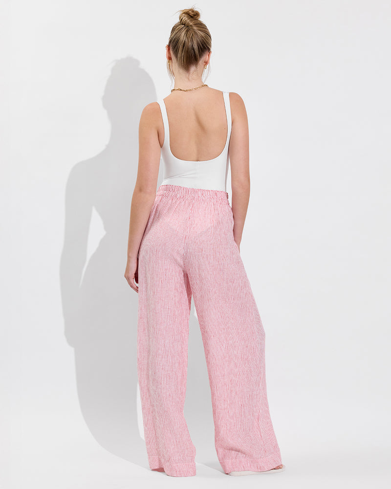 Streamline Suit - Coconut + Coastal Pant - Coastal Stripe: Sweet Chili Heat / Coconut (Size S)