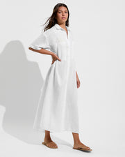 Getaway Shirt Dress - Coconut (Size S/M)