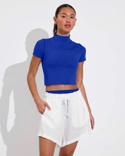 Rays Short Sleeve Top - First Place + Getaway Short 5" - Coconut (Size S)