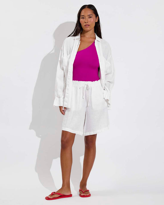 Shoreline Suit - Aloha + Getaway Short 9" + Getaway Button Down - Coconut (Size S)