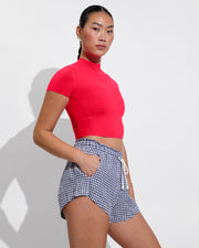 Rays Short Sleeve Shirt - Rescue  +  Getaway Short - Gingham Varsity / Coconut (Size S)