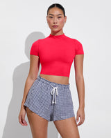 Getaway Short 2.5" - Gingham: Varsity / Coconut