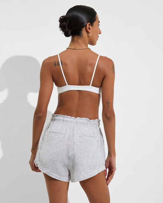 Sunday Top - Coconut + Getaway Short - Varsity/Coconut (Size S)