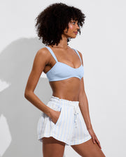 La Plage Top - Blue Skies + Getaway Short - Daybreak Stripe: Blue Skies / Coconut (Size S)