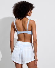 La Plage Top - Blue Skies + Getaway Short - Daybreak Stripe: Blue Skies / Coconut (Size S)