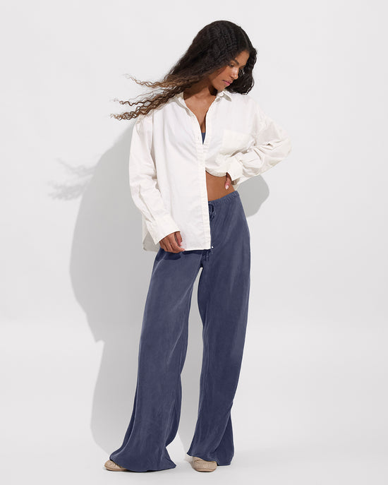 Port Button Down - Coconut + Journey Pant - Varsity (Size S)