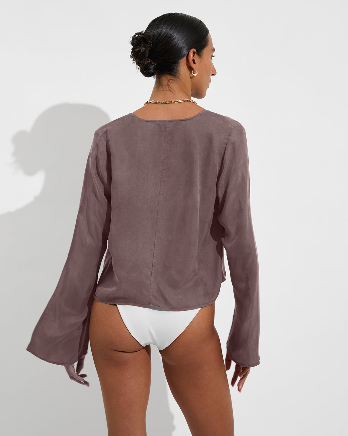 Journey Shirt - Stormy + Hi Hi Bottom - Coconut (Size S)