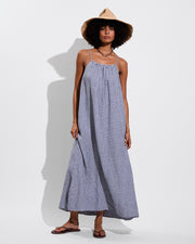 Leisure Maxi Dress - Gingham: Varsity / Coconut (Size S)